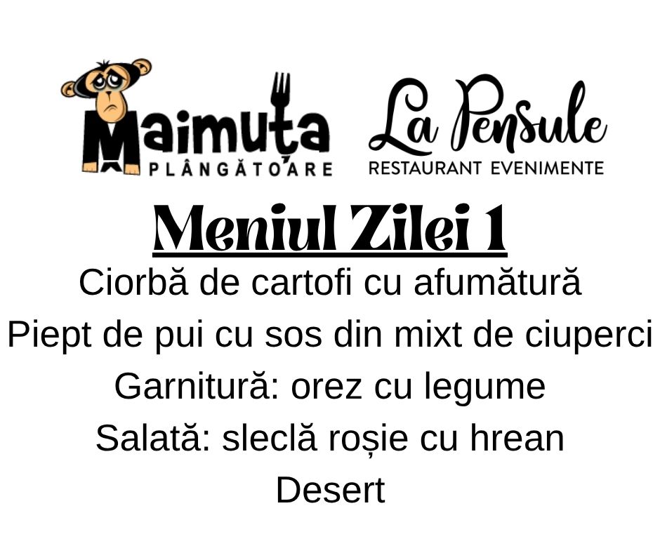 Prânzul Maimuței 1 - Preluam comenzi  intre  orele 10.00- 11.30