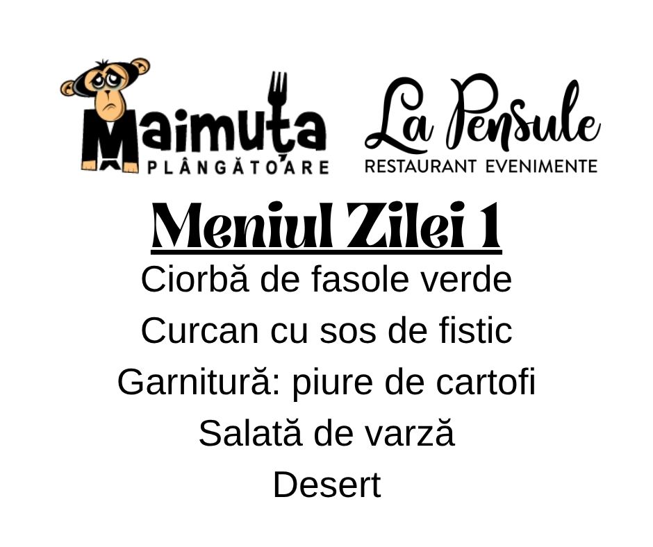 Prânzul Maimuței 1 - Preluam comenzi  intre  orele 10.00- 11.30