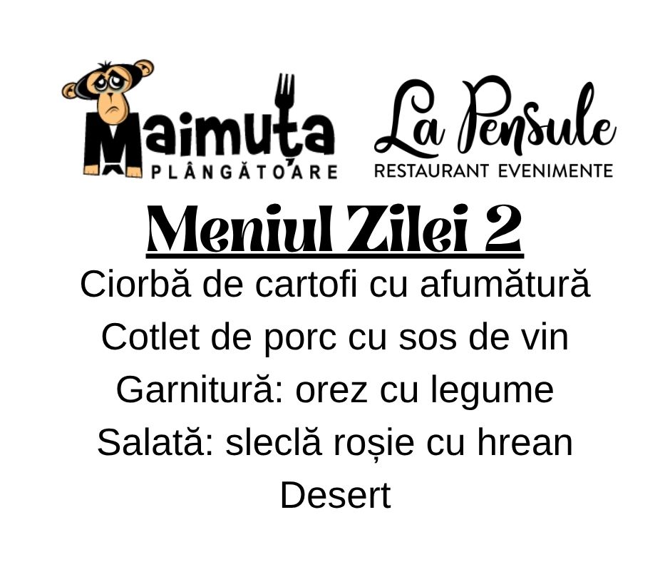 Prânzul Maimuței 2 - Preluam comenzi intre orele 10.00 - 11.30