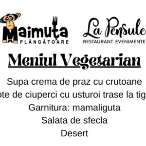 Prânzul Maimuței - Vegetarian  Preluam comenzi  intre orele 10.00-11.30
