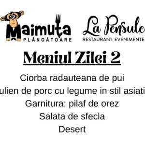 Prânzul Maimuței 2 - Preluam comenzi intre orele 10.00 - 11.30