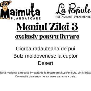 Prânzul Maimuței 3 - Preluam comenzi intre orele 10.00-11.30